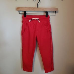 Mini Boden Christmas Red Slim Sweats